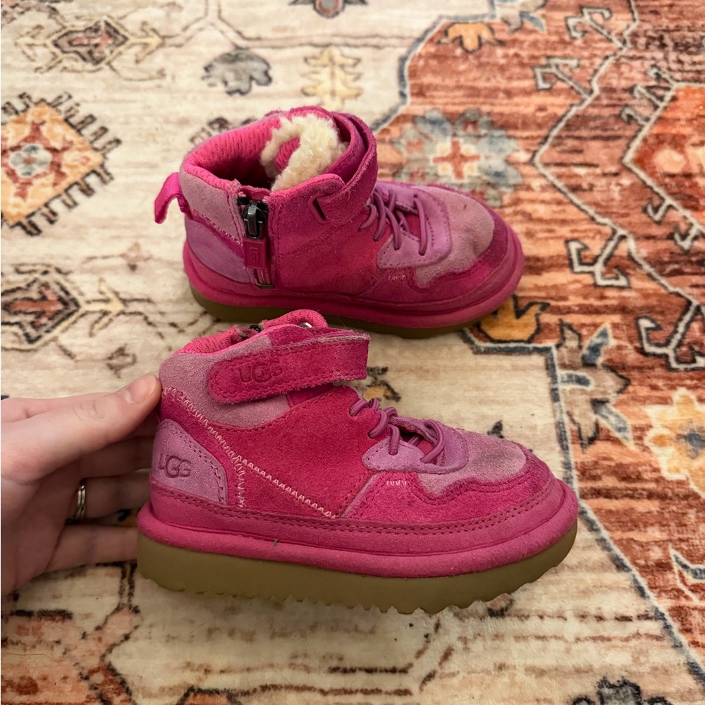 UGG Highland Hi Heritage Toddlers Boots Pink Size 7C